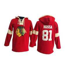 Chicago Blackhawks Marian Hossa #81 Red Pullover Hoodie