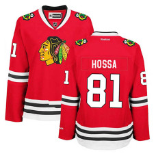 Women's Chicago Blackhawks Marian Hossa #81 Red Home Jersey