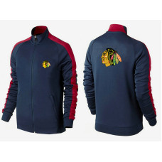 Chicago Blackhawks Navy Blue Full-Zip One Color Team Hoodie