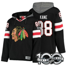 Chicago Blackhawks #88 Patrick Kane Black Anniversary Classic Patch Hoodie