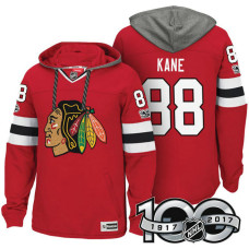 Chicago Blackhawks #88 Patrick Kane Red Anniversary Classic Patch Hoodie