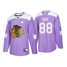 Chicago Blackhawks #88 Patrick Kane Purple 2018 Adidas Authentic Hockey Fights Cancer Jersey