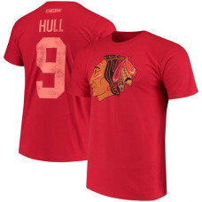 Chicago Blackhawks Red Bobby Hull #9 CCM Retired Player Vintage T-shirt