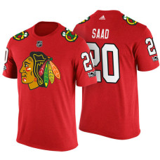 Chicago Blackhawks #20 Brandon Saad Red Adidas Player T-shirt