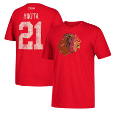 Chicago Blackhawks Red Stan Mikita #21 CCM Retired Player Vintage T-shirt