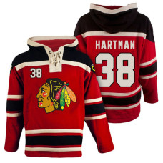 Chicago Blackhawks #38 Ryan Hartman Red Throwback Pullover Hoodie