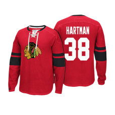 Chicago Blackhawks #38 Ryan Hartman Red Player Centre Pullover Hoodie