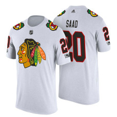 Chicago Blackhawks #20 Brandon Saad White Adidas Player T-shirt