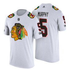 Chicago Blackhawks #5 Connor Murphy White Adidas Player T-shirt