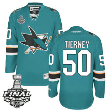 San Jose Sharks Chris Tierney #50 Teal 2016 Stanley Cup Home Champions Jersey