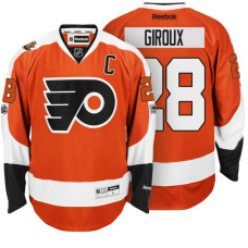 Flyers #28 Claude Giroux Orange 100th Patch Premier Jersey