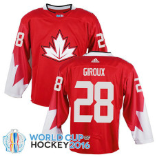 Canada Team Claude Giroux #28 Red 2016 World Cup Jersey