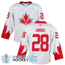 Canada Team Claude Giroux #28 White 2016 World Cup Jersey