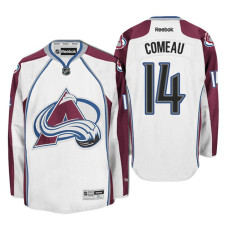 Colorado Avalanche #14 Blake Comeau White Hockey Away Premier Jersey