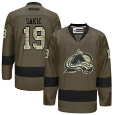 Colorado Avalanche Joe Sakic #19 Green Camo Player With Jersey 2022 Stanley Cup Champions Patch