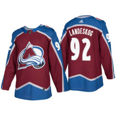 Colorado Avalanche #92 Gabriel Landeskog Burgundy Season Home With Jersey 2022 Stanley Cup Champions Patch