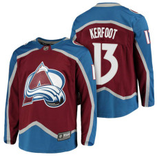 Colorado Avalanche #13 Breakaway Fanatics branded Alexander Kerfoot With Jersey 2022 Stanley Cup Champions Patch Burgundy