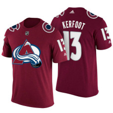 Colorado Avalanche #13 Alexander Kerfoot Burgundy Adidas Player Jersey Style T-shirt