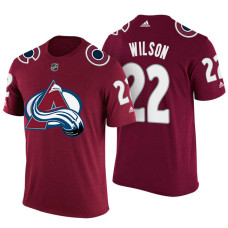 Colorado Avalanche #22 Colin Wilson Burgundy Adidas Player Jersey Style T-shirt