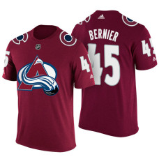 Colorado Avalanche #45 Jonathan Bernier Burgundy Adidas Player Jersey Style T-shirt