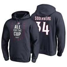 Colorado Avalanche #34 Carl Soderberg Navy 2018 Stanley Cup Playoffs Hoodie Hoodie