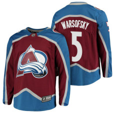 Colorado Avalanche #5 Breakaway Fanatics branded David Warsofsky Jersey Burgundy