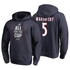 Colorado Avalanche #5 David Warsofsky Navy 2018 Stanley Cup Playoffs Hoodie Hoodie