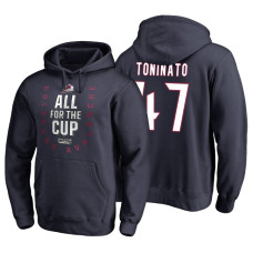 Colorado Avalanche #47 Dominic Toninato Navy 2018 Stanley Cup Playoffs Hoodie Hoodie