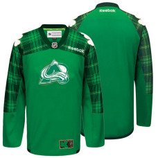 Colorado Avalanche Green St. Patrick Day Blank Jersey