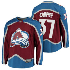 Colorado Avalanche #37 Breakaway Fanatics branded J.T. Compher With Jersey 2022 Stanley Cup Champions Patch Burgundy