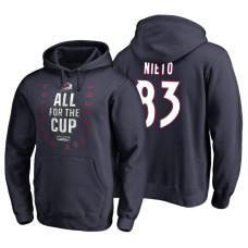 Colorado Avalanche #83 Matt Nieto Navy 2018 Stanley Cup Playoffs Hoodie Hoodie