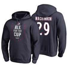 Colorado Avalanche #29 Nathan MacKinnon Navy 2018 Stanley Cup Playoffs Hoodie Hoodie