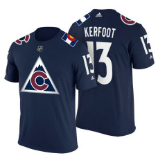 Colorado Avalanche #13 Alexander Kerfoot Navy Adidas Player Jersey Style T-shirt