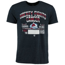 Colorado Avalanche Navy Hockey Fights Cancer Old Time Throwback T-shirt