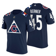 Colorado Avalanche #45 Jonathan Bernier Navy Adidas Player Jersey Style T-shirt