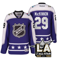 Colorado Avalanche Nathan MacKinnon #29 Purple La Kings All Star With Jersey 2022 Stanley Cup Champions Patch