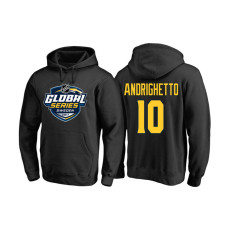 Colorado Avalanche #10 Sven Andrighetto Black 2017 Global Series Pullover Hoodie