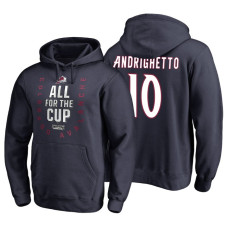 Colorado Avalanche #10 Sven Andrighetto Navy 2018 Stanley Cup Playoffs Hoodie Hoodie