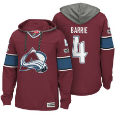 Colorado Avalanche #4 Tyson Barrie Maroon Anniversary Classic Patch Hoodie