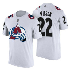 Colorado Avalanche #22 Colin Wilson White Adidas Player Jersey Style T-shirt