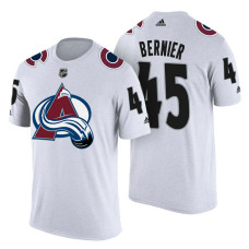 Colorado Avalanche #45 Jonathan Bernier White Adidas Player Jersey Style T-shirt