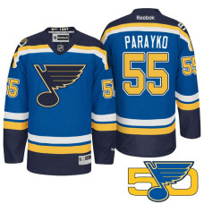 St. Louis Blues Colton Parayko #55 Blue 50th Anniversary Jersey