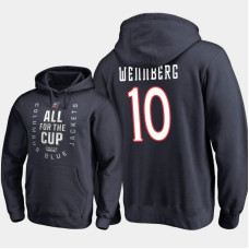 Columbus Blue Jackets #10 Alexander Wennberg Pullover Hoodie Navy