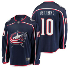 Columbus Blue Jackets #10 Breakaway Player Home Alexander Wennberg Jersey Navy