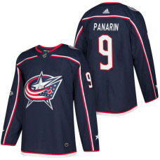 Columbus Blue Jackets #9 Artemi Panarin Navy 2018 New Season Home Authentic Jersey With Anniversary Patch