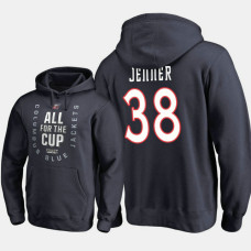 Columbus Blue Jackets #38 Boone Jenner Pullover Hoodie Navy