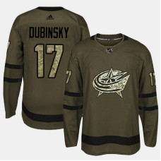 Columbus Blue Jackets #17 Camo Salute To Service Brandon Dubinsky Jersey