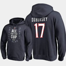 Columbus Blue Jackets #17 Brandon Dubinsky Pullover Hoodie Navy