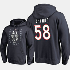 Columbus Blue Jackets #58 David Savard Pullover Hoodie Navy