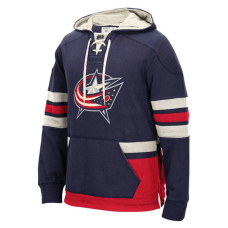 Columbus Blue Jackets Blue Fleece Lace Pullover Hoodie